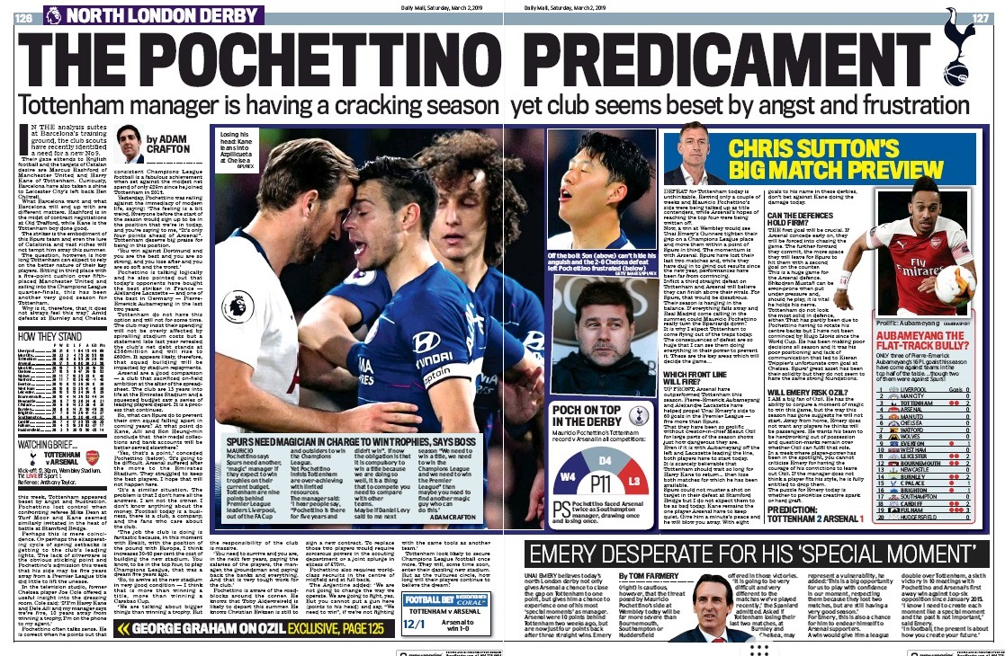 190303 mail on sunday pre spurs buildup