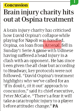 David Ospina treatment criticised 6 190319 guardian ospina2