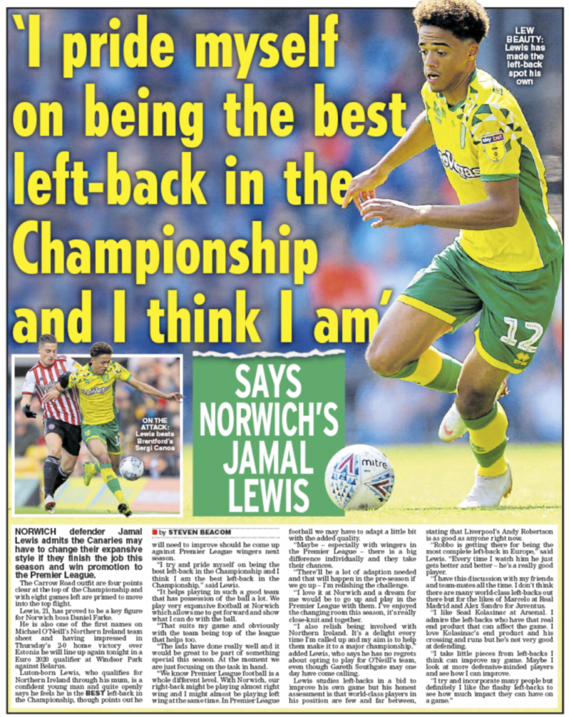 Jamal Lewis: I love Kolasinac's end product but he's not very good at defending 3 Daily Star / 24th March 2019