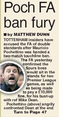 daily mail star stunned pochettino ban