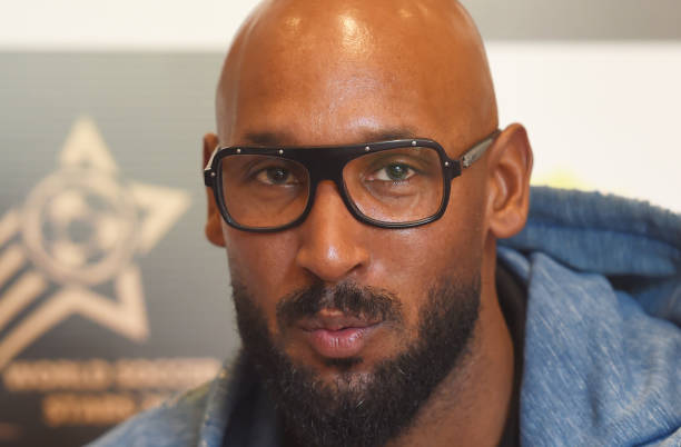 French football manager and former player Nicolas Anelka looks on during an interview to AFP during his visit in Islamabad on March 5, 2019. (Photo...
