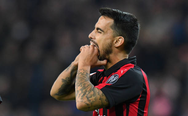 UDINE, ITALY - NOVEMBER 04: Fernandez Saenz Jesus Joaquin Suso of AC Milan reacts during the Serie A match between Udinese and AC Milan at Stadio F...