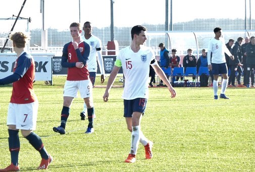 Charlie Patino with England (Photo via Instagram / CharliePatino10)