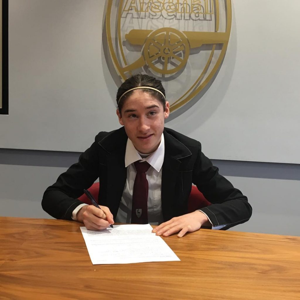 Exclusive: Marcelo Flores on joining Arsenal's academy, the Montaigu Tournament and his international future 2 Marcelo Flores signing for Arsenal (Photo via Instagram / 10marceloflores)