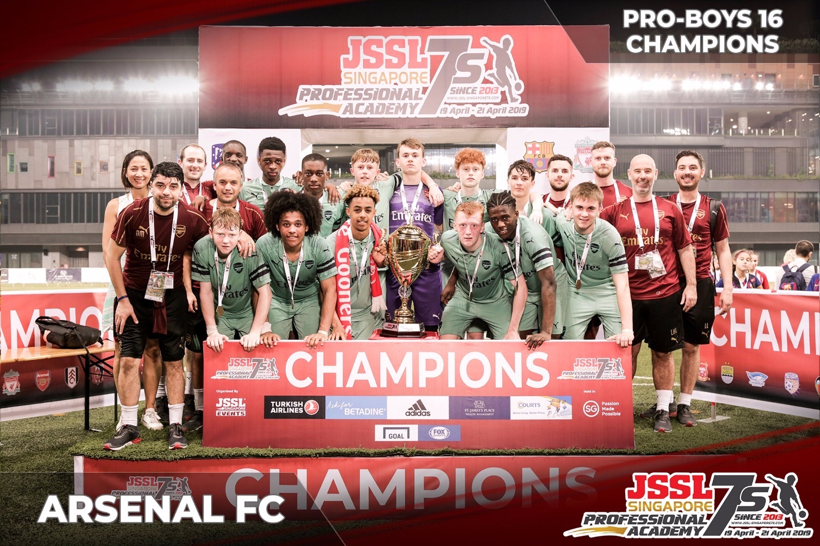 Arsenal's u16 JSSL tournament side