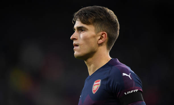HUDDERSFIELD, ENGLAND - FEBRUARY 09: Denis Suárez of Arsenal during the Premier League match between Huddersfield Town and Arsenal FC at John Smith...