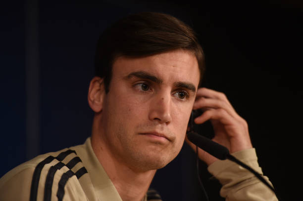 Aletico Marid turn to Alex Telles leaving Nicolas Tagliafico path clear for Arsenal 2 MADRID, SPAIN - MARCH 04: Nicolas Tagliafico of Ajax gives his press conference ahead the UEFA Champions League Round of 16 Second Leg match of the UEFA Champions League between Real Madrid and Ajax at estadio Santiago Bernabeu on March 04, 2019 in Madrid, Spain. (Photo by Denis Doyle/Getty Images)