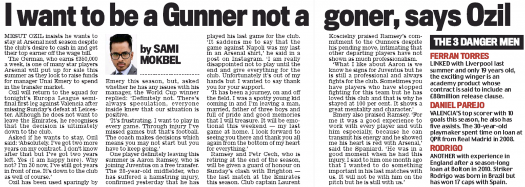 Daily Mail 2nd May 2019