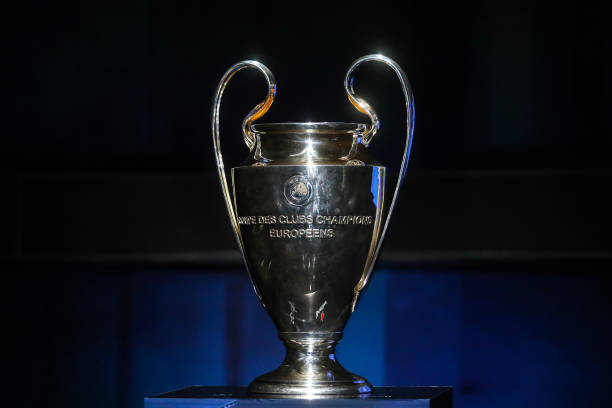 MEXICO CITY, MEXICO - MARCH 09: UEFA Champions League Trophy is displayed during the UEFA Champions League Trophy Tour presented by Heineken on Mar...