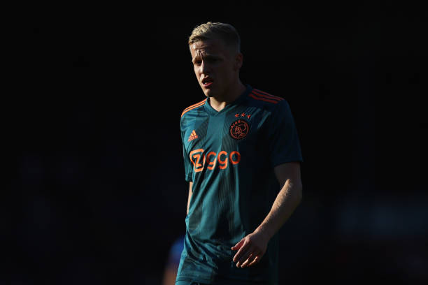 DOETINCHEM, NETHERLANDS - MAY 15: Donny van de Beek of Ajax in action during the Eredivisie match between De Graafschap and Ajax at Stadion De Vijv...