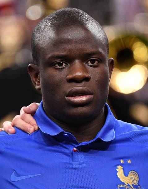 France's midfielder N'Golo Kante poses ahead of the UEFA Euro 2020 Group H qualification football match between France and Iceland at the Stade de ...