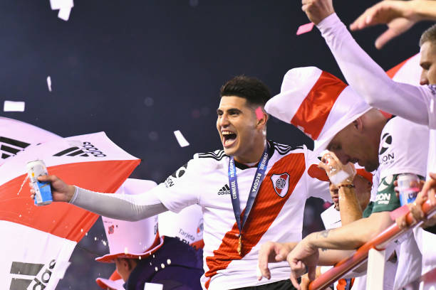 Arsenal identify 3 midfielders playing in Argentina 3 BUENOS AIRES, ARGENTINA - MAY 30: Exequiel Palacios of River Plate celebrates winning the CONMEBOL Recopa Sudamericana 2019 against Athletico Paranaense at Estadio Monumental Antonio Vespucio Liberti on May 30, 2019 in Buenos Aires, Argentina. (Photo by Amilcar Orfali/Getty Images)