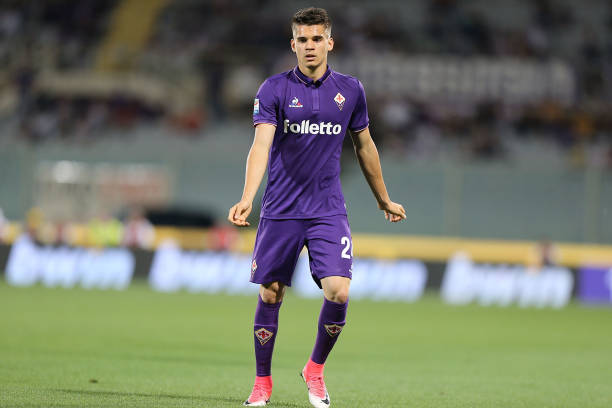 FLORENCE, ITALY - MAY 28: Ianis Hagi of ACF Fiorentina reacts during the Serie A match between ACF Fiorentina and Pescara Calcio at Stadio Artemio ...