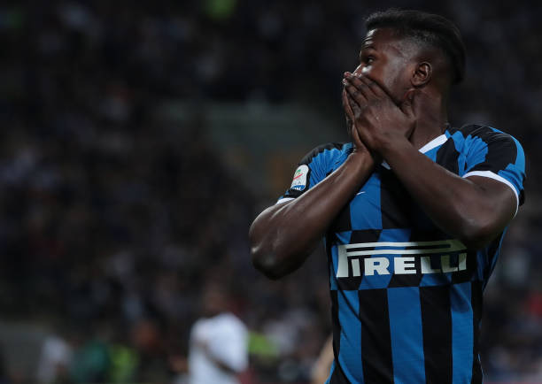 MILAN, ITALY - MAY 26: Keita Balde of FC Internazionale reacts during the Serie A match between FC Internazionale and Empoli FC at Stadio Giuseppe ...