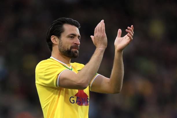 NORWICH, ENGLAND - MAY 06: Russell Martin during a joint testimonial game played as part of the Norwich City Championship victory celebration day a...