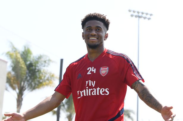 Kido Taylor-Hart talks about his Arsenal idols and recent academy match vs the first team 3 Reiss Nelson on tour with Arsenal in pre-season (Photo via Stuart MacFarlane/Arsenal FC via Getty Images)