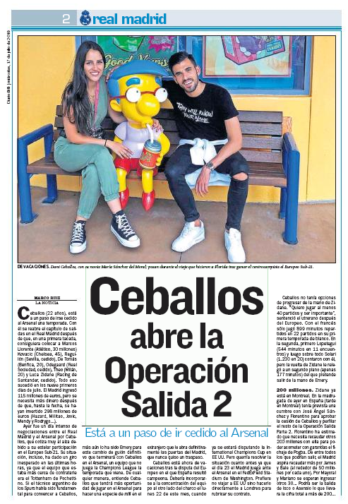 Arsenal and Real Madrid spend Tuesday in intense negotiations 3 190717 as dani ceballos