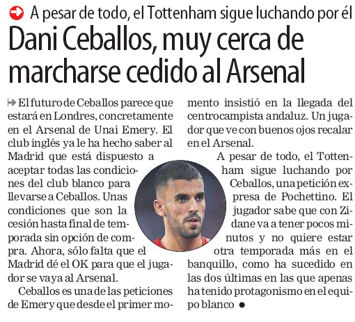 Arsenal and Real Madrid spend Tuesday in intense negotiations 5 190717 md dani ceballos