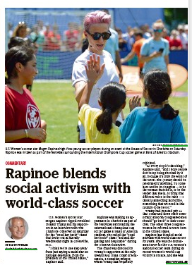 190721 charlotte observer megan rapinoe