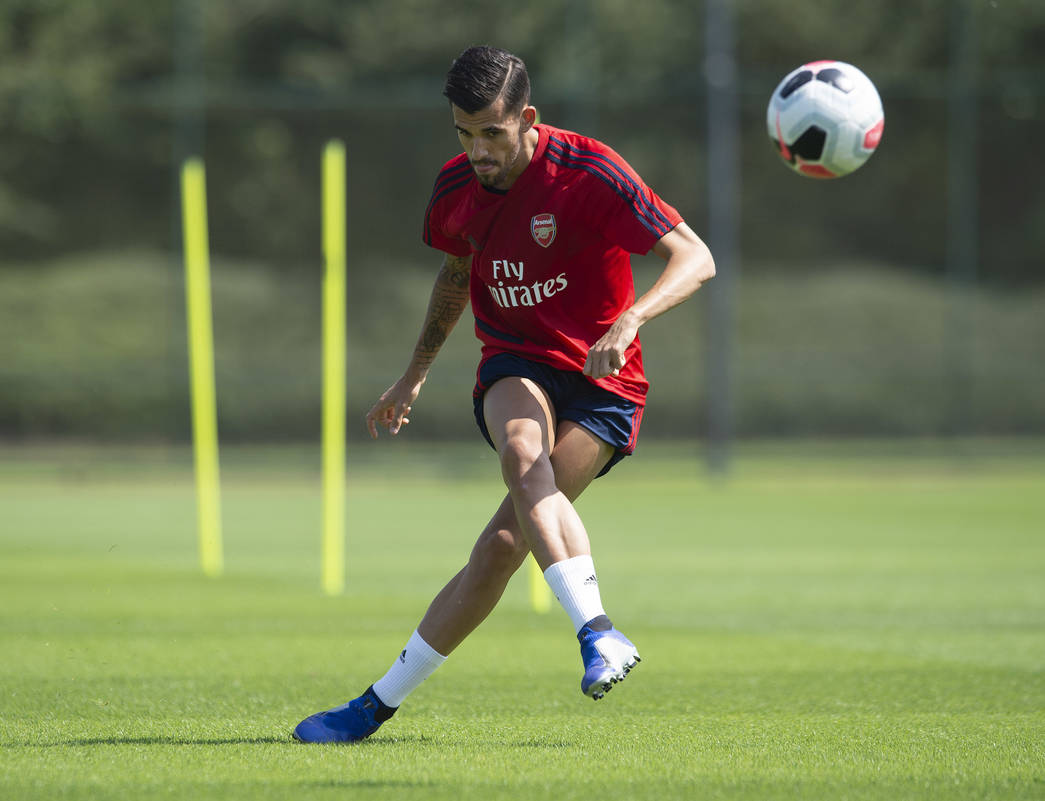 Dani Ceballos in training with Arsenal (Photo via Arsenal.com)