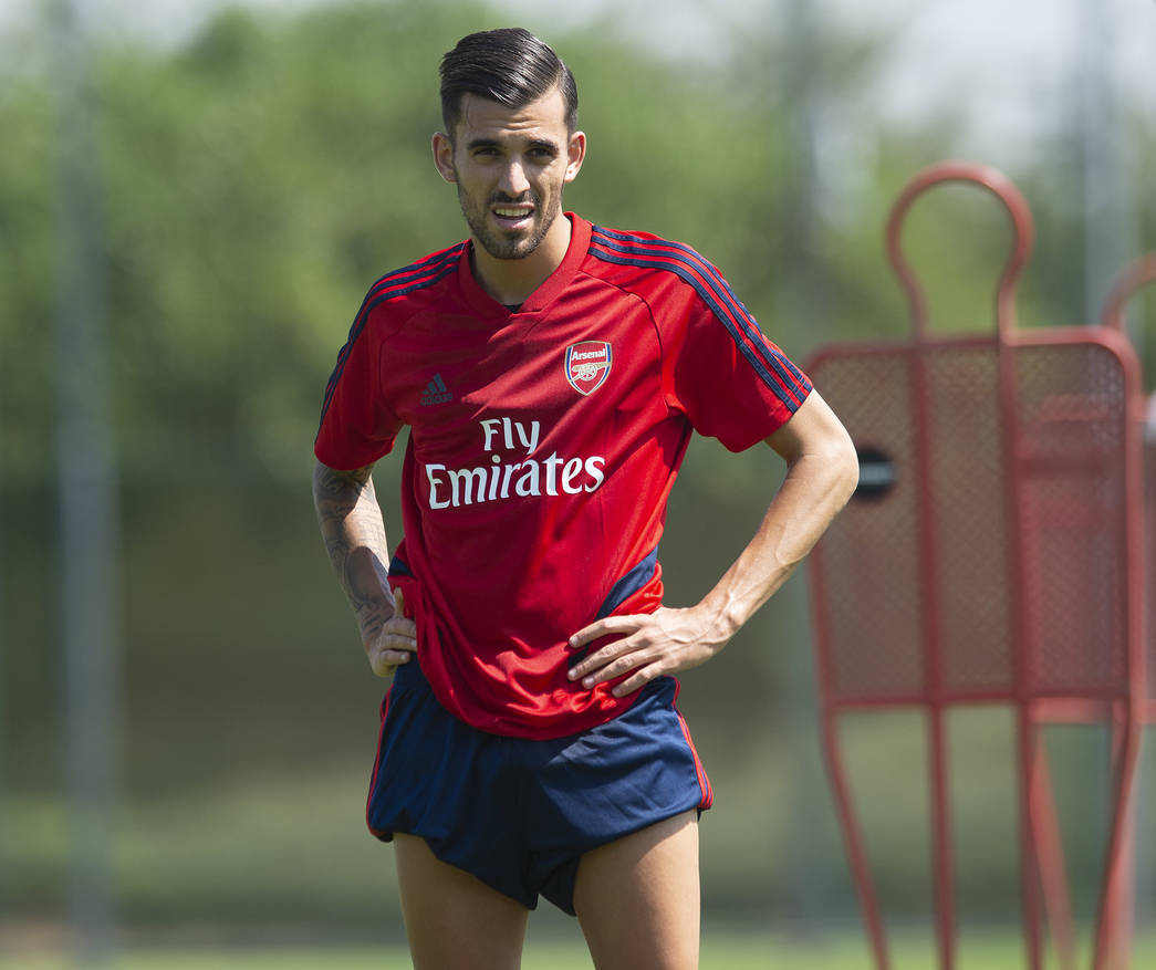 Dani Ceballos in training with Arsenal (Photo via Arsenal.com)