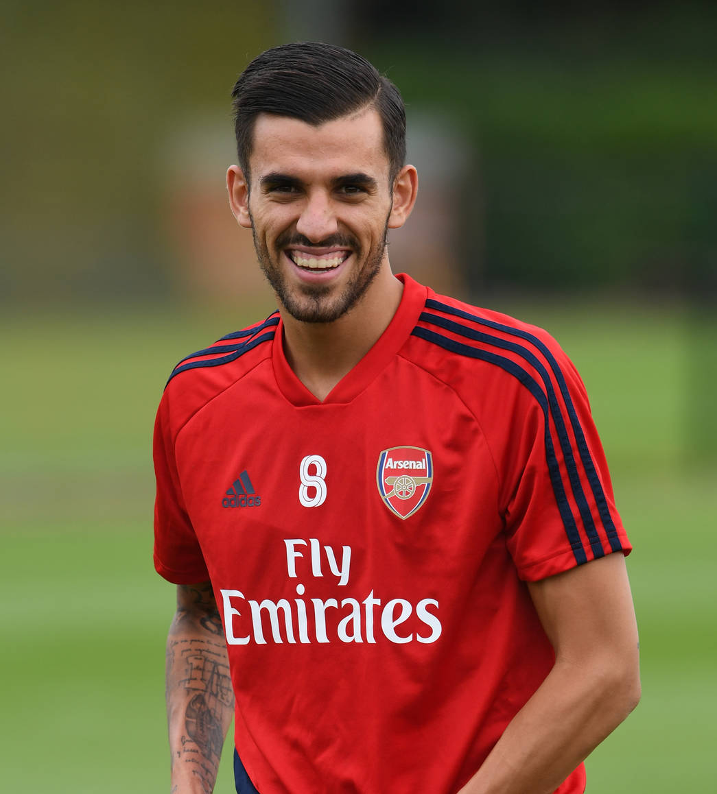 ST ALBANS, ENGLAND - JULY 26: Dani Ceballos of Arsenal during the Arsenal Training Session at London Colney on July 26, 2019 in St Albans, England....