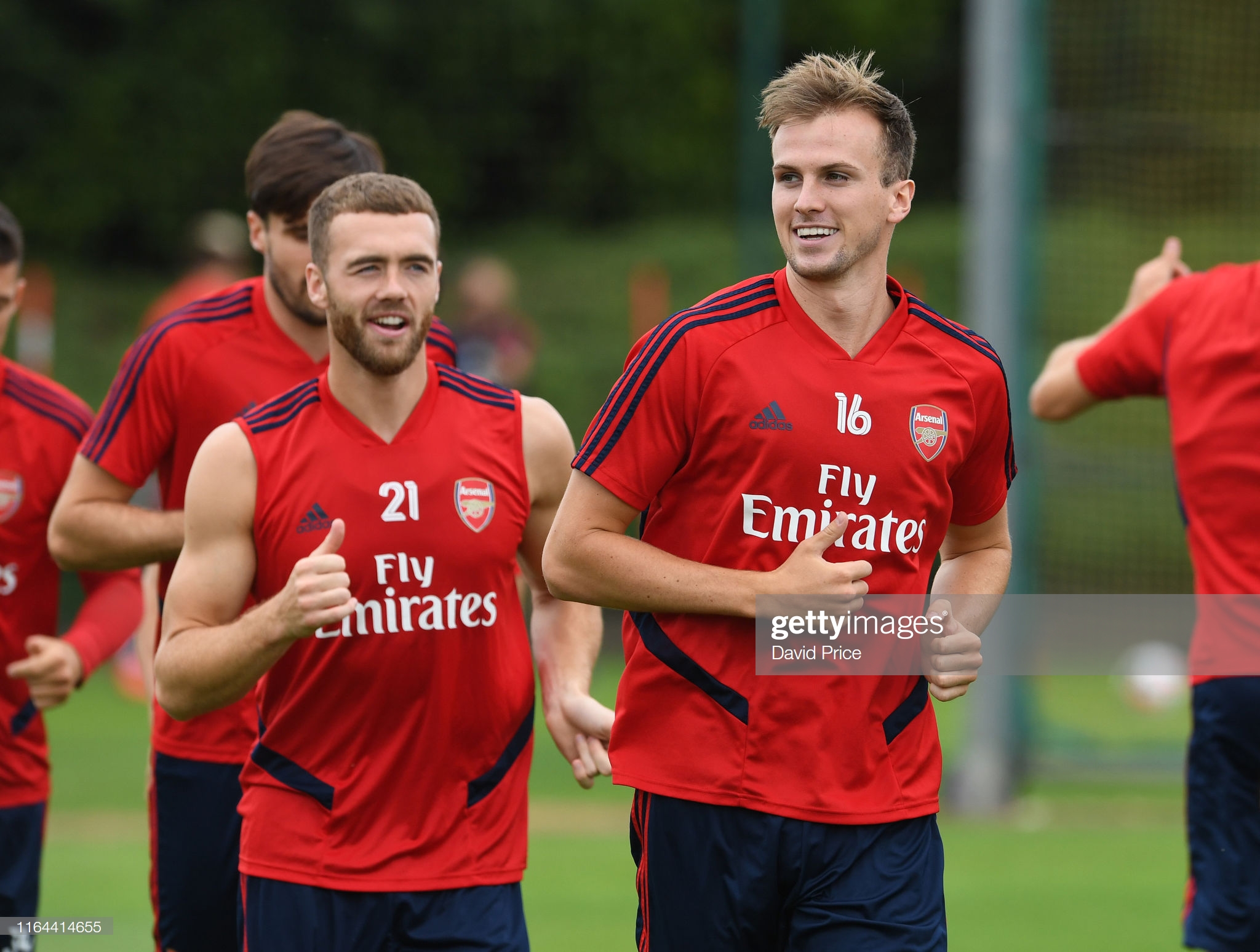 ST ALBANS, ENGLAND - JULY 26: Rob Holding of Arsenal during the Arsenal Training Session at London Colney on July 26, 2019, in St Albans, England. ...