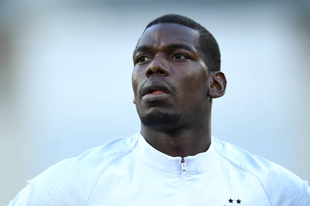 ANDORRA LA VELLA, ANDORRA - JUNE 11: Paul Pogba of France looks on prior to the UEFA Euro 2020 Qualification match between Andorra and France at Es...