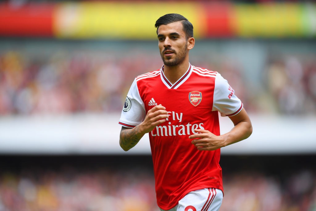 LONDON, ENGLAND - AUGUST 17: Dani Ceballos of Arsenal looks on during the Premier League match between Arsenal FC and Burnley FC at Emirates Stadiu...