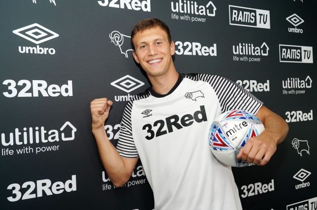Krystian Bielik with Derby (Photo via Rex Features)