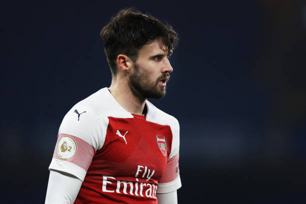 LONDON, ENGLAND - APRIL 15: Carl Jenkinson of Arsenal looks on during the Premier League 2 match between Chelsea and Arsenal at Stamford Bridge on ...