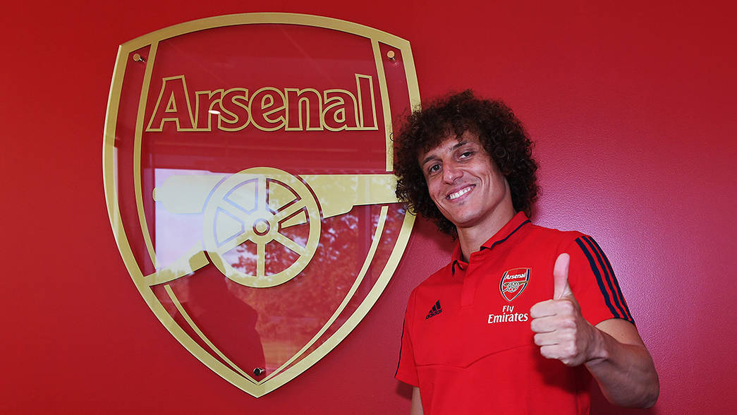 ST ALBANS, ENGLAND - AUGUST 08: New Arsenal signing David Luiz at London Colney on August 08, 2019 in St Albans, England. (Photo by Stuart MacFarlane/Arsenal FC via Getty Images)