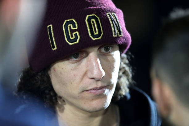 KINGSTON UPON THAMES, ENGLAND - MARCH 21: David Luiz of Chelsea ahead of the UEFA Women's Champions League Quarter Final First Leg match between Ch...