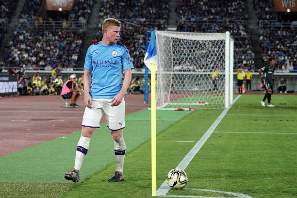 Arsenal shirt 6th most popular as Liverpool sales soar but Manchester United still top 4 YOKOHAMA, JAPAN - JULY 27: Kevin De Bruyne of Manchester City looks on during the preseason friendly match between Yokohama F.Marinos and Manchester City at Nissan Stadium on July 27, 2019 in Yokohama, Kanagawa, Japan. (Photo by Koji Watanabe/Getty Images)