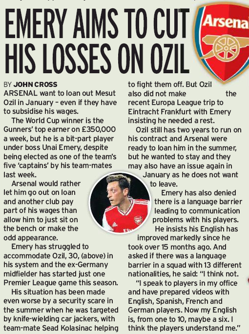 190930 daily mirror ozil loan