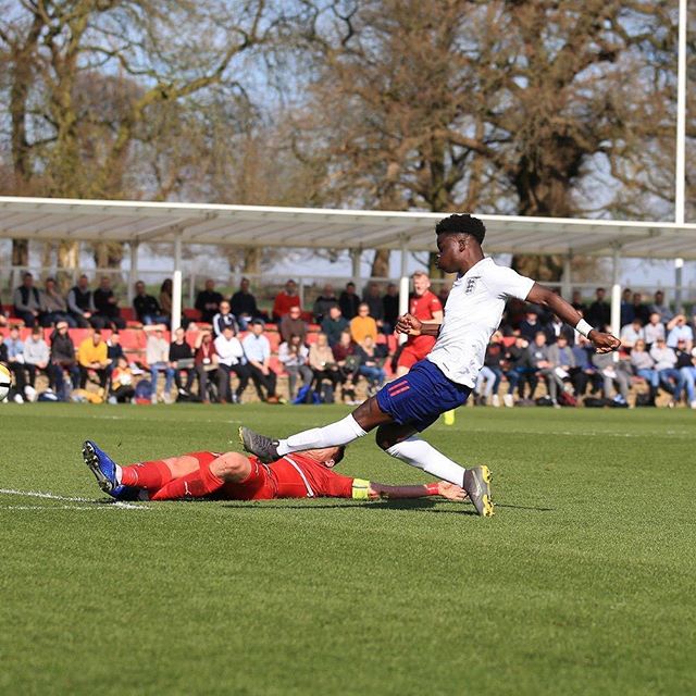 Bukayo Saka with England (Photo via Instagram / BukayoSaka87)