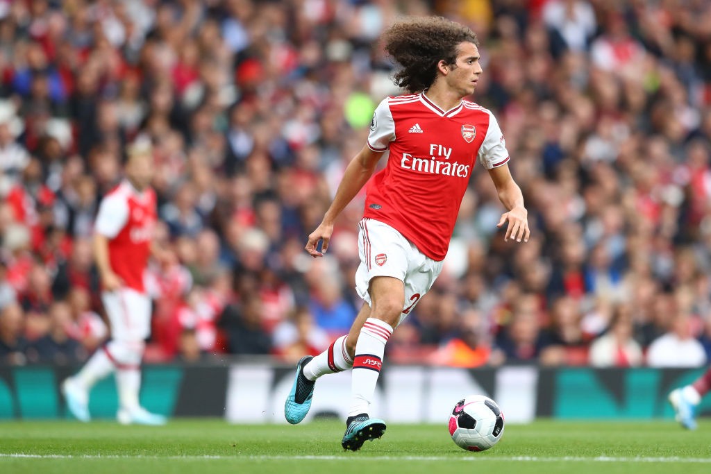 LONDON, ENGLAND - SEPTEMBER 22: Matteo Guendouzi of Arsenal during the Premier League match between Arsenal FC and Aston Villa at Emirates Stadium ...
