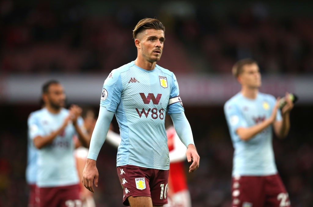 Jack Grealish: Pleasure to play at the Emirates - my favourite stadium in the PL 2 LONDON, ENGLAND - SEPTEMBER 22: Jack Grealish of Aston Villa looks on after the Premier League match between Arsenal FC and Aston Villa at Emirates Stadium on September 22, 2019, in London, United Kingdom. (Photo by Steve Bardens/Getty Images)