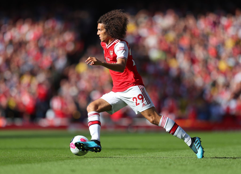 LONDON, ENGLAND - SEPTEMBER 01: Matteo Guendouzi of Arsenal during the Premier League match between Arsenal FC and Tottenham Hotspur at Emirates St...