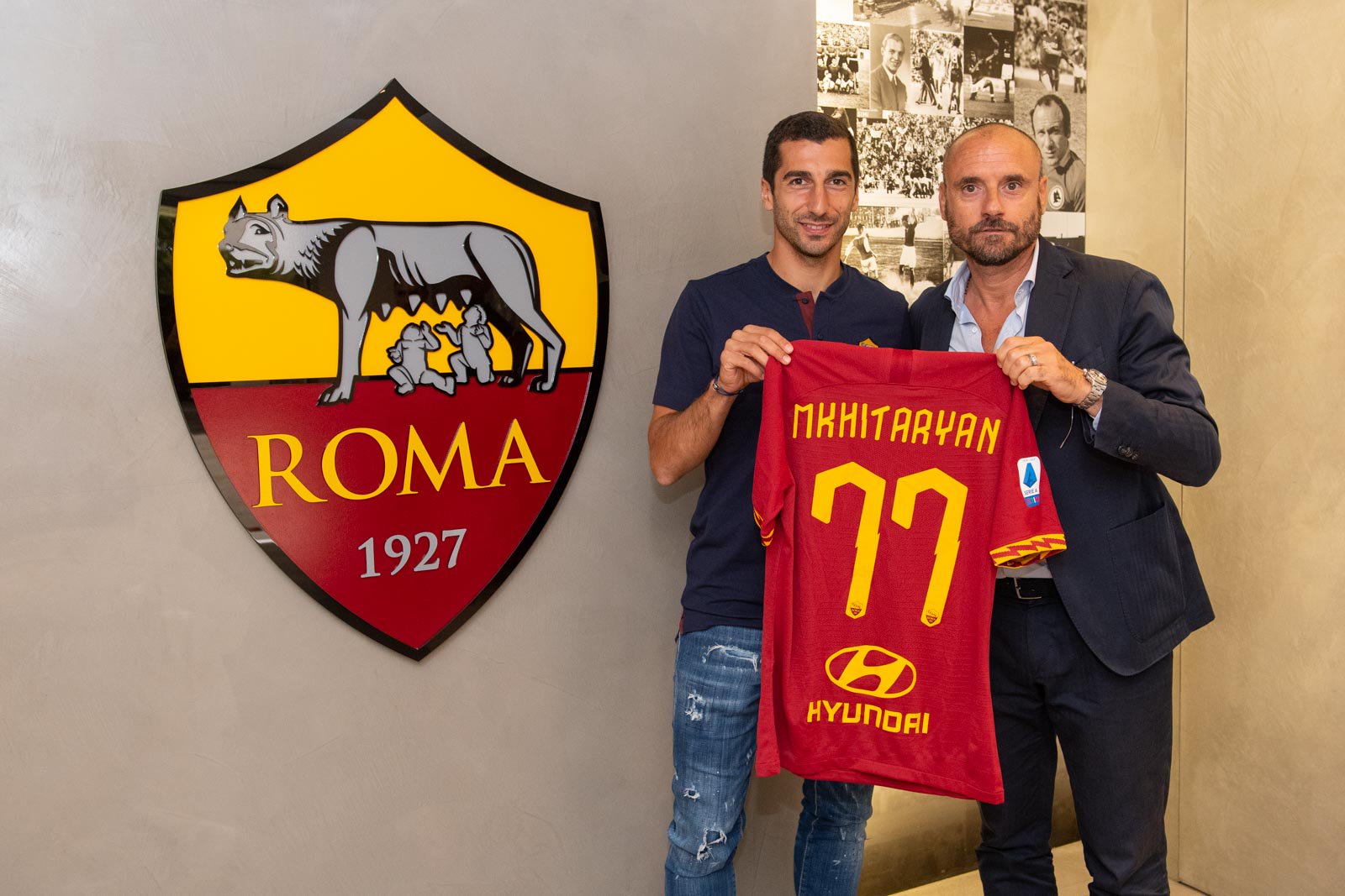 Henrikh Mkhitaryan after signing for AS Roma