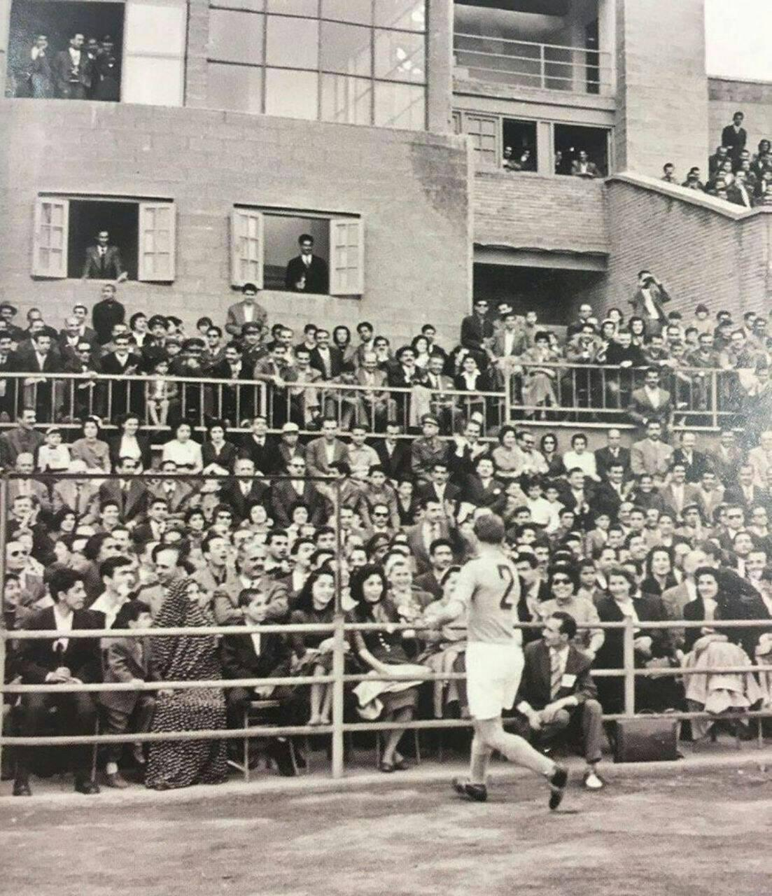 Women and men pre-1979 in Amjadiyeh Stadium. Via OpenStadiums