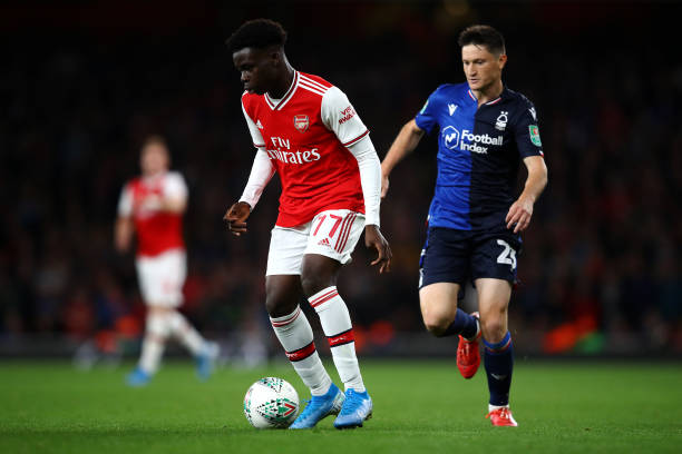 bukayo saka nottingham forest