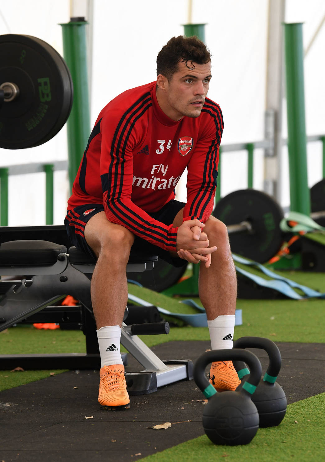 Updated: Watford v Arsenal team news - Who's in, who's out? 4 ST ALBANS, ENGLAND - SEPTEMBER 12: Granit Xhaka of Arsenal during the Arsenal Training Session at London Colney on September 12, 2019 in St Albans, England. (Photo by David Price/Arsenal FC via Getty Images)