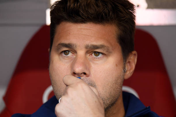 Former Arsenal and Tottenham managers linked with Villa job 3 MUNICH, GERMANY - JULY 30: Mauricio Pochettino, head coach of Tottenham looks on before the Audi Cup 2019 semi final match between Real Madrid and Tottenham Hotspur at Allianz Arena on July 30, 2019 in Munich, Germany. (Photo by Matthias Hangst/Bongarts/Getty Images)