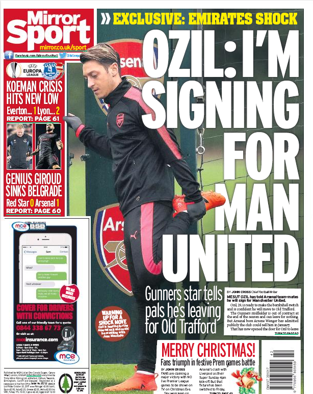 ozil mirror united