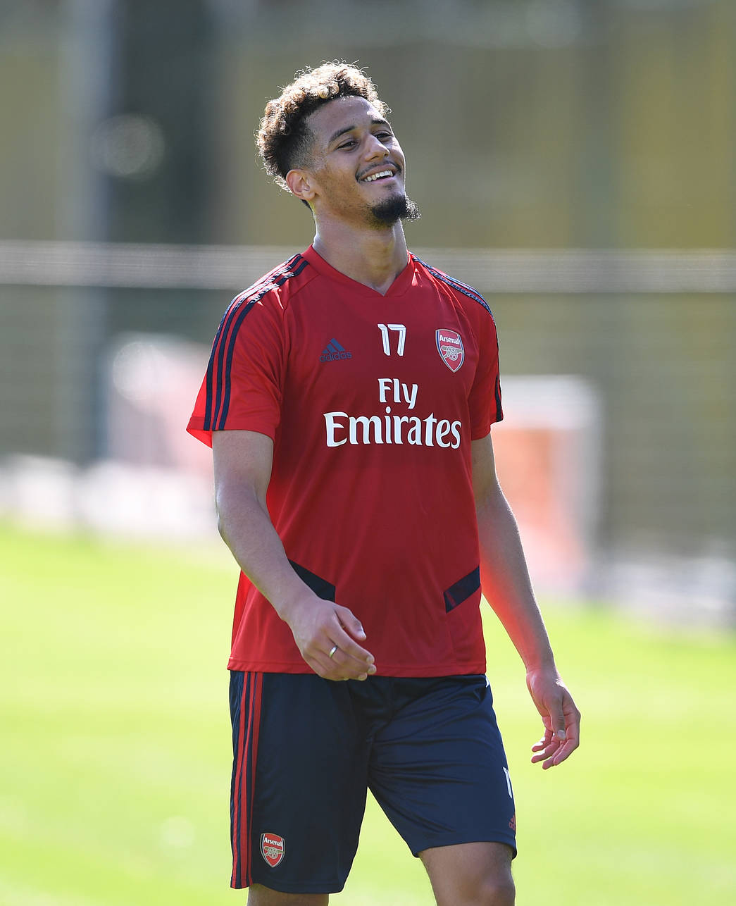ST ALBANS, ENGLAND - SEPTEMBER 13: of Arsenal during a training session at London Colney on September 13, 2019 in St Albans, England. (Photo by Stu...