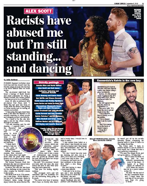 Gammon annoyed as Alex Scott new host of BBC's Football Focus 10 sunday express alex scott racism strictly