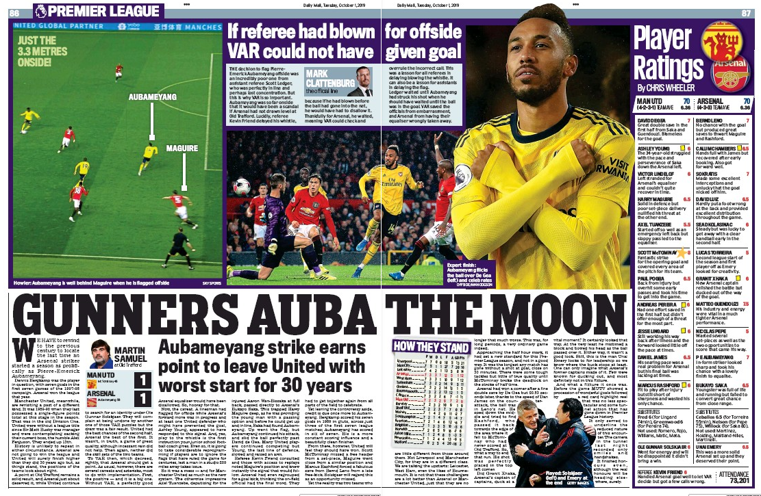 191001 daily mail auba offside