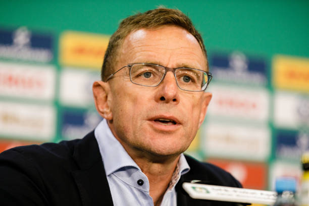 Update on Ralf Rangnick for Manchester United clash with Arsenal 3 BERLIN, GERMANY - MAY 25: Coach Ralf Rangnick of RB Leipzig is seen during a press conference after the DFB Cup final between RB Leipzig and Bayern Muenchen at Olympiastadion on May 25, 2019 in Berlin, Germany. (Photo by Reinaldo Coddou H./Bongarts/Getty Images)
