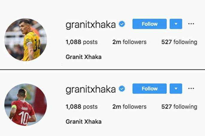 granit xhaka shirt change
